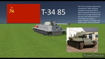 WW2 Soveit tank T-34 variant T-34 85 build in simple sandbox 2      recommended by Portugal potato