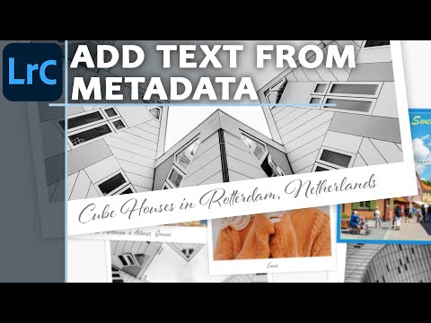 Add metadata text to pictures in Lightroom Classic (NO PLUGIN)