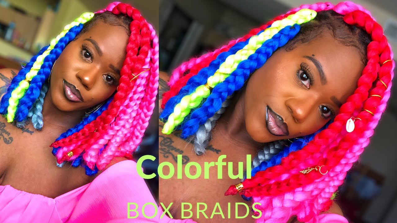 EASY & QUICK COLORFUL SHORT DOOKIE BOX BRAIDS Mane Concept BRD301 3X