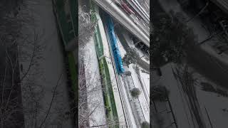 TTC trains in snow #ttc #torontotransit #trains