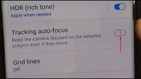 Samsung Galaxy S10 / S10+: How to Enable / Disable Camera Tracking Auto Focus