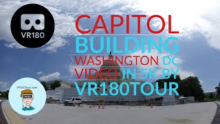 VR180Tour Capitol building Washington DC, VR180 5k. Travel video from National Mall.