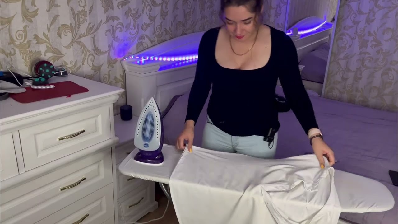 Ironing clothes with me