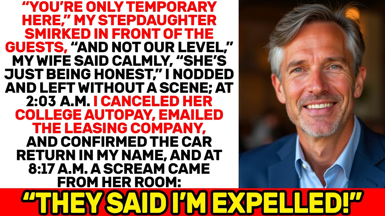“You’re Temporary,” My Stepdaughter Said — By 8:17 A.M. She Was Expelled