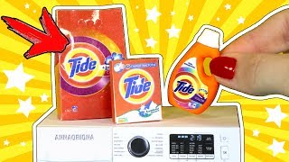 МИНИ ПОРОШОК Tide! СТИРКА для КУКОЛ с КОТОМ 🔥 СВОИМИ РУКАМИ DIY Мастер класс Анна Оськина