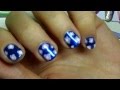 Nail Art Blu Per Unghie Corte #2