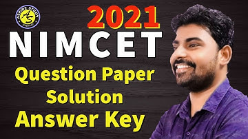 NIMCET 2021 Question Paper Solution and Answer Key