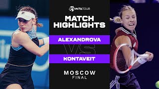 Ekaterina Alexandrova Vs. Anett Kontaveit 2021 Moscow Final Wta Match Highlights