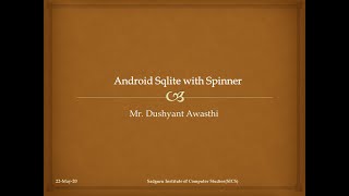 Android Sqlite with Spinner