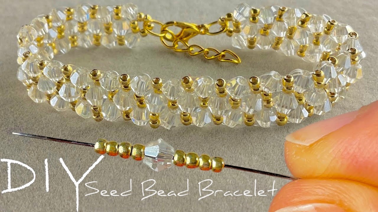 Easy Seed Bead Bracelet Tutorial for Beginners: How to Make Bracelets with  Beads and Crystals 