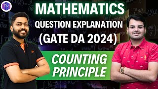 GATE DA 2024 Mathematics Question explanation | Counting Principle