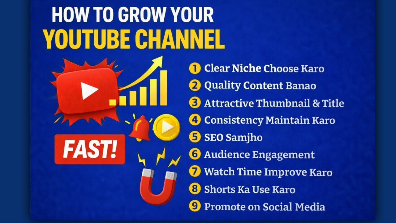 How To Grow Your YouTube Channel Fast | 10 Powerful Tips for Beginners ...