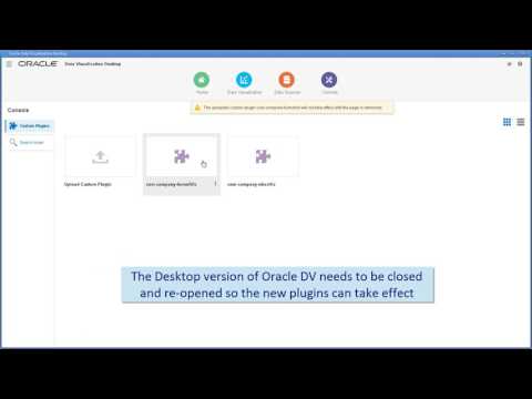 DV V3 : Console to manage Custom Plugins @OracleBITechDemos