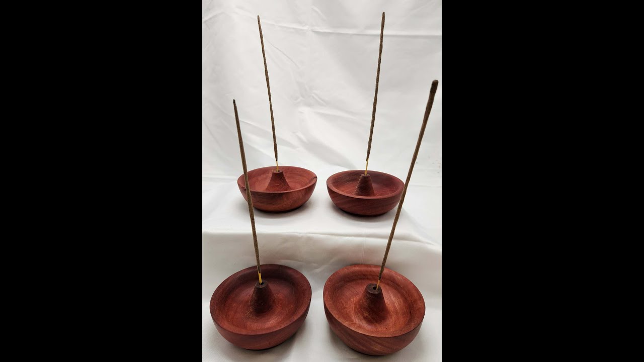 Workshop Wednesday, Sid turns a batch of Redgum Incense Burners 