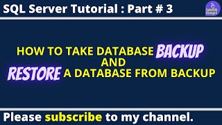 Backup and Restore Database in SQL Server