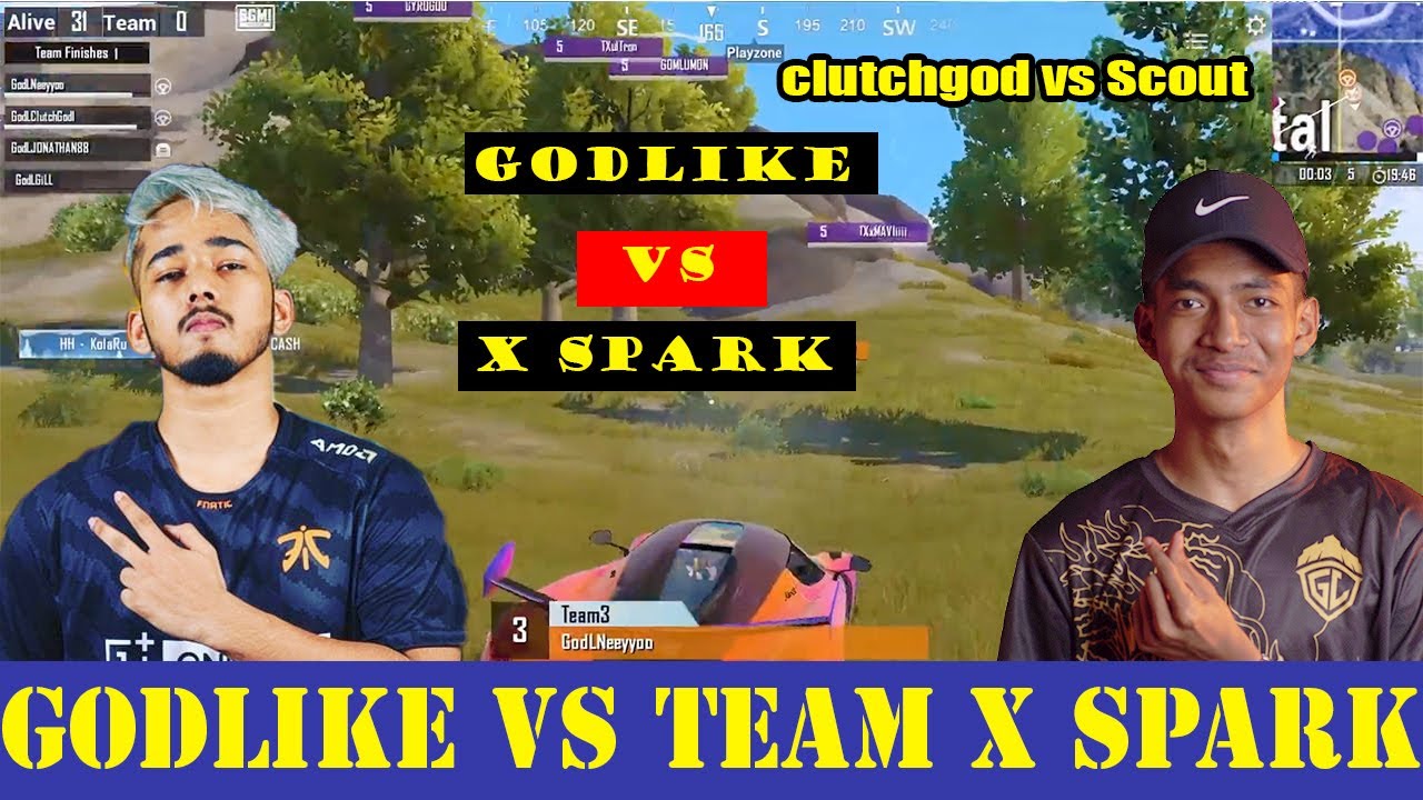godlike vs team x spark fight😮😮😮 clutchgod vs scout 😮