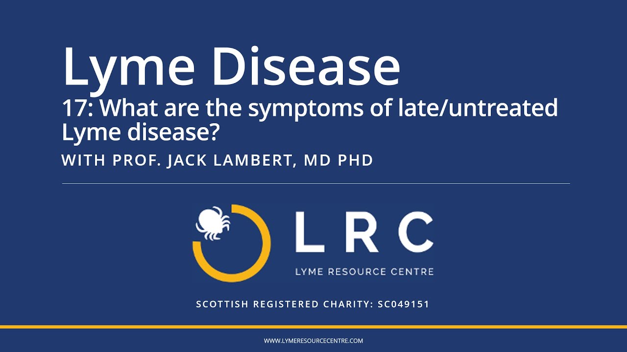 Lyme Disease - Small Bites for GPs 17: What are the symptoms of late/untreated Lyme disease?