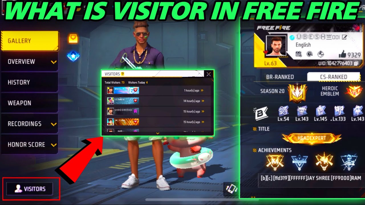 Recent Visitors Free Fire Full Details Free Fire Recent Visitors Kya Hai New Profile Feature