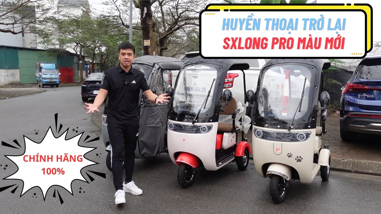 GIỚI THIỆU CHI TIẾT XE ĐIỆN 3 BÁNH SXLONG PRO CÓ MÁI CHE CỰC ĐẸP !!