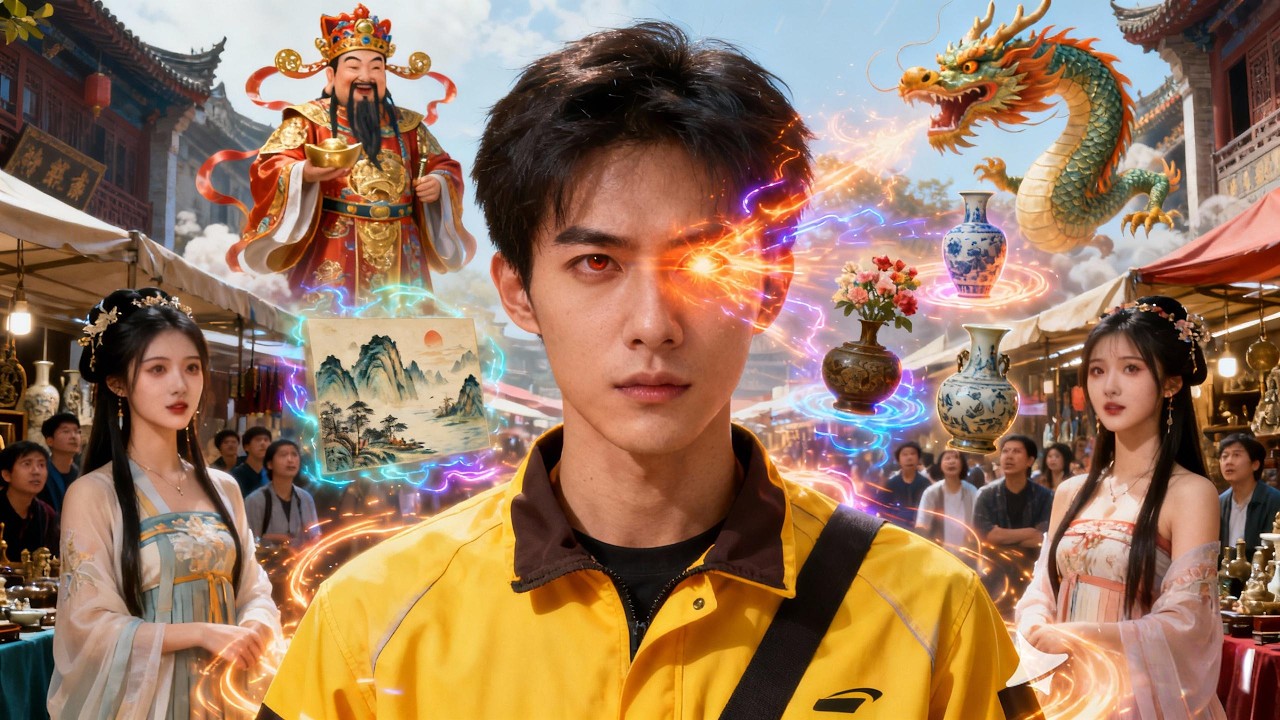 送外送的窮小夥只是給乞丐一塊麵包，竟獲得跟萬物溝通的能力，從此在古董市場撿漏日入百萬！#短劇 #短劇推薦 #drama