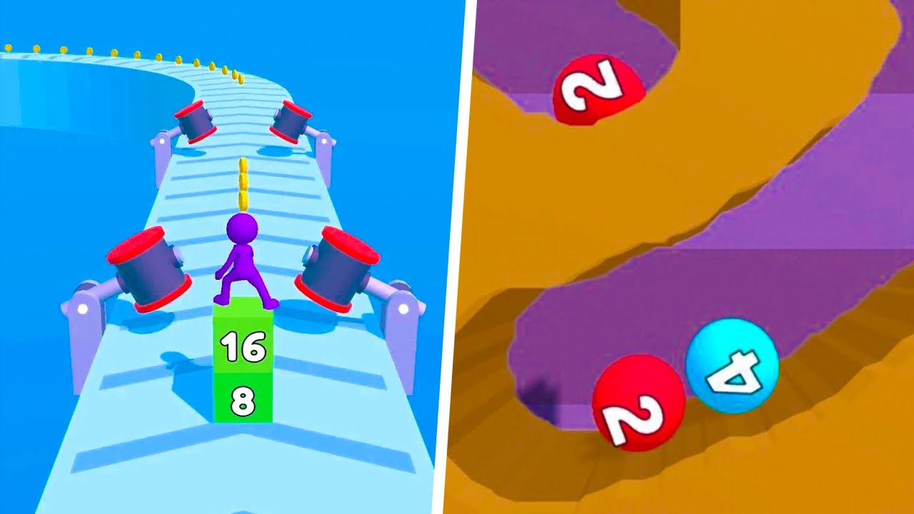 Merge Stack Run 2048 vs Trace Merge - Max Level Gameplay (Part 1) - YouTube