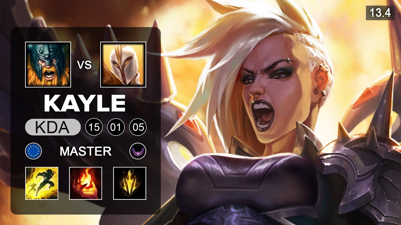 Kayle vs Olaf Top - EUW Master - Patch 13.4 Season 13