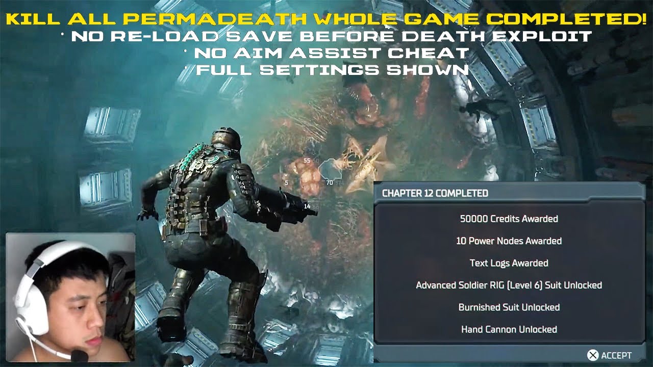 Dead Space Kill All IMPOSSIBLE PERMADEATH WHOLE GAME [Completion Pt.2/4]