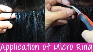 Micro Link Micro Ring No Damage Cold Fusion Hair Extensions - Application Instant Beauty