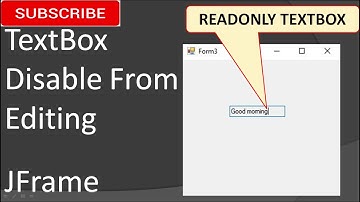 Textbox disable from editing in JFrame