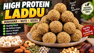 High Protein Makhana Laddu | Healthy Nuts & Seeds Laddu with Dates | No Sugar, No Cooking screenshot 1