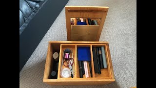 【DIY】コスメボックス（化粧道具収納）　ただの木箱っぽいけど、大容量コスメ収納ケースを作る！