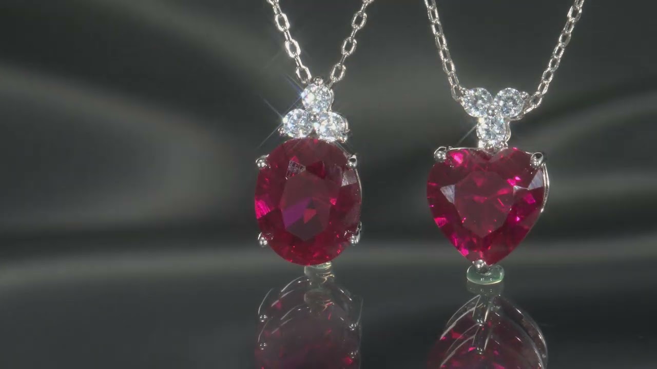 SS シンセティックルビー&CZ ペンダント 4.0ct[エメリー] TarTar - QVC.jp