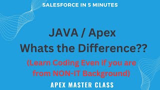 Difference Between Java & Apex || Apex Crash Course Part 3