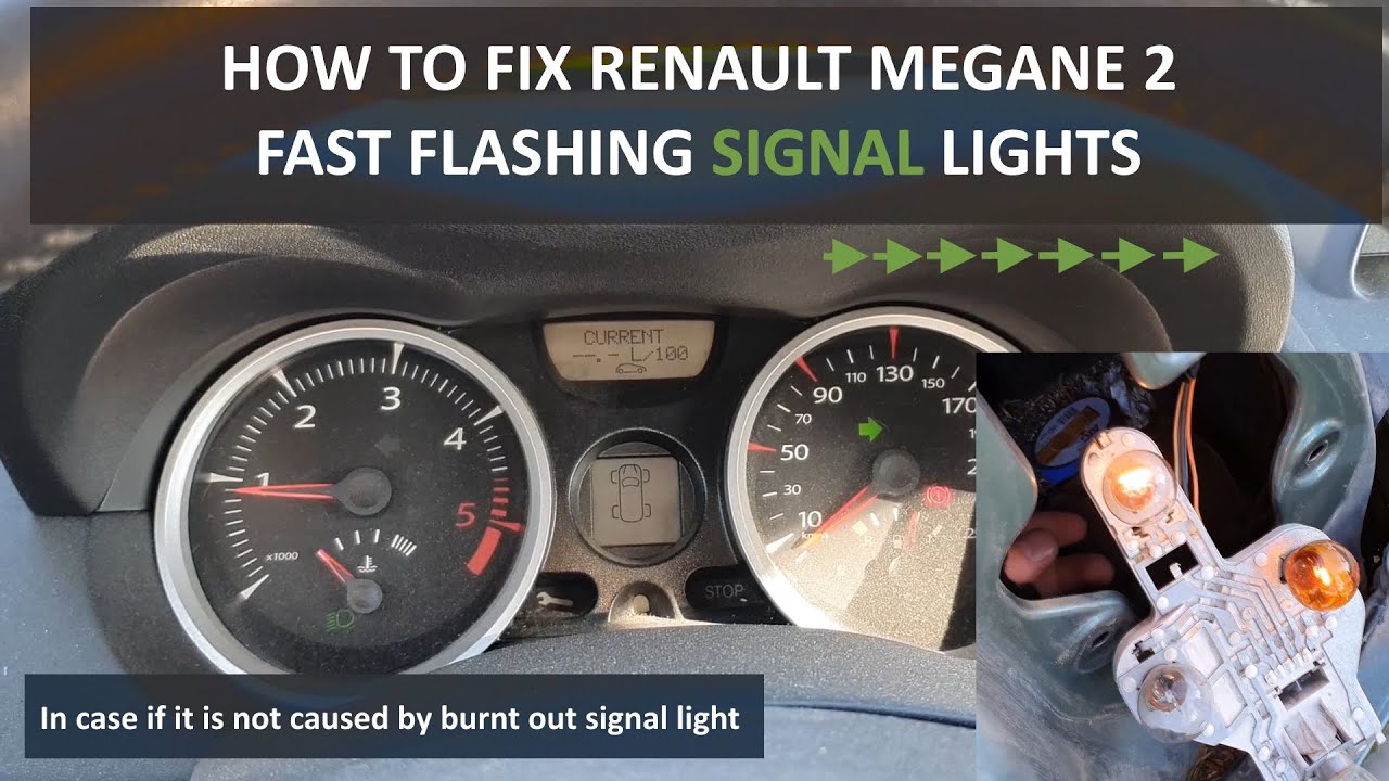 How to fix Renault Megane 2 issue with fast flashing signal lights - YouTube