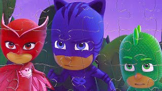 PJ Masks Puzzle Solving For Kids: Gekko, Catboy and Owlette in the Night