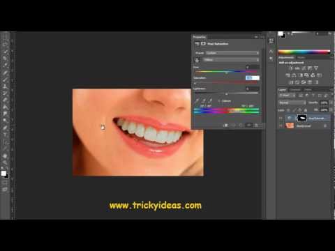 Adobe Photoshop CS6 Toturials : Changing teeth color Yellow to White