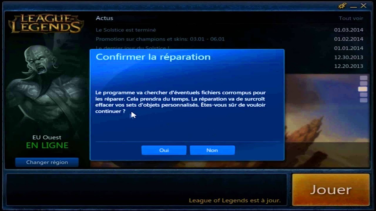 comment reparer league of legend