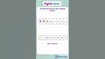Find the Word from the Jumbled Letters | English Puzzle