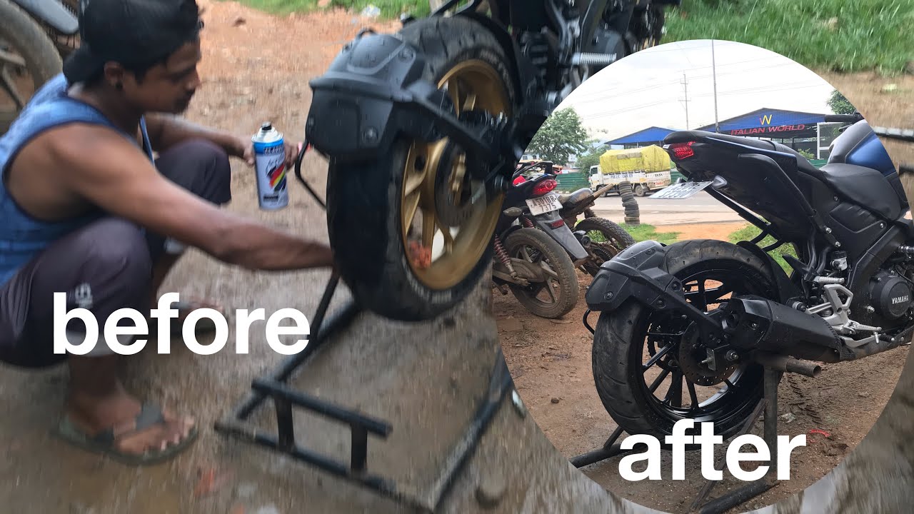 Mt 15 Alloy Wheel Black Pray Paint Permanent rishi93 YouTube mt-15-alloy-wheel-black-pray-paint-permanent-rishi93-youtube