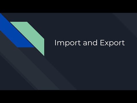 Import and Export