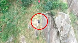 This Drone Made A Chilling Discovery After Spotting This High Up On A Mountain