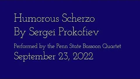 Humorous Scherzo, Sergei Prokofiev