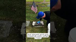Veteran Headstone Cleaning #shorts
