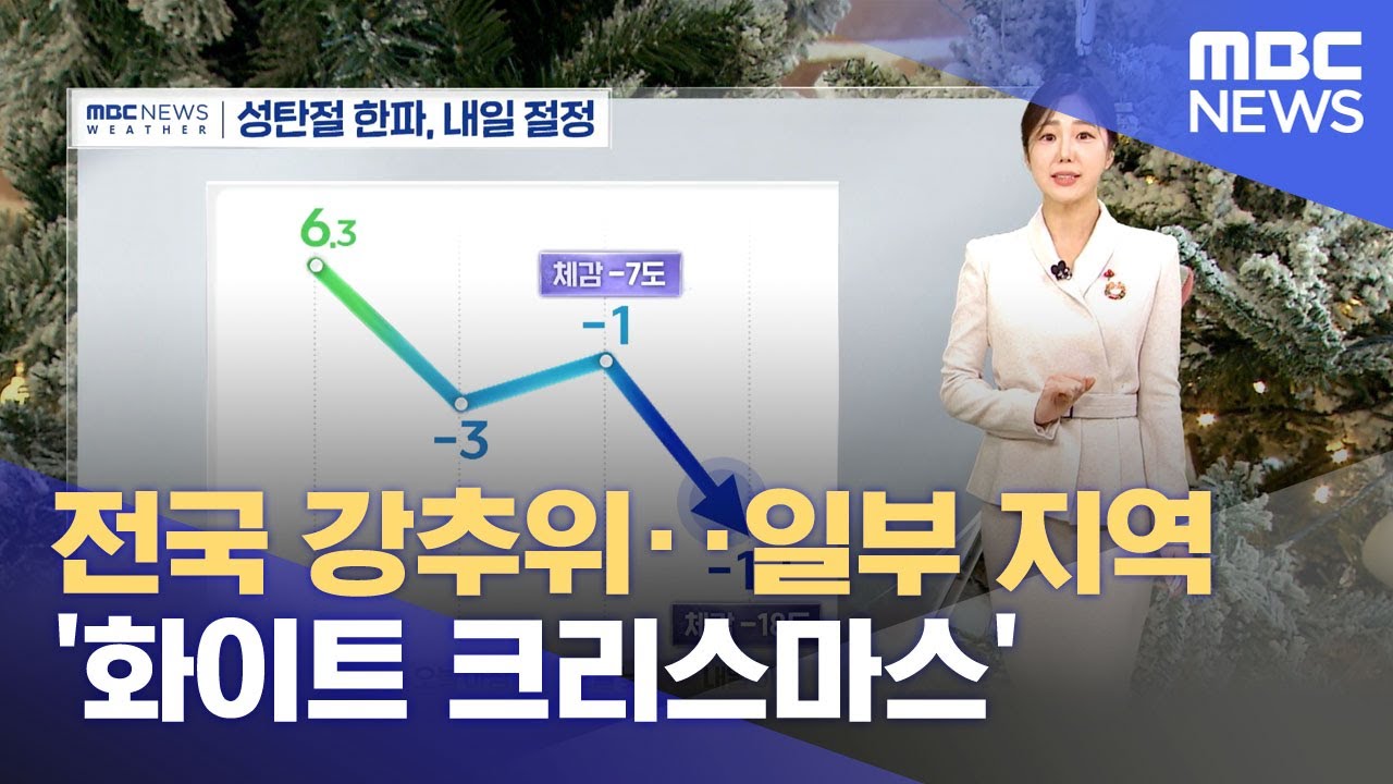 전국 강추위‥일부 지역 '화이트 크리스마스' (2025.12.25/뉴스투데이/MBC)