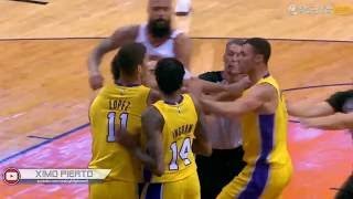 Devin Booker Gets Flagrant Foul , Scuffle With Larry Nance Jr Later