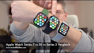Apple Watch Series 7 vs SE vs Series 3 Vergleich