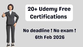 20+ FREE UDEMY COURSES WITH CERTIFICATES ! LIMITED TIME OFFER ! COUPONS MIGHT EXPIRE AT ANY TIME