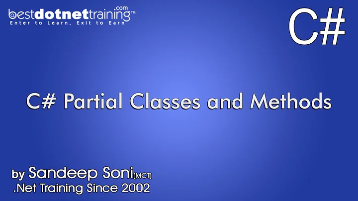 C# tutorial for Beginners - Partial Classes and Methods in C#