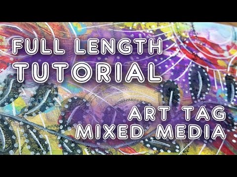 Studio Time 45 - Mixed media art tag tutorial with Mimi Bondi - YouTube