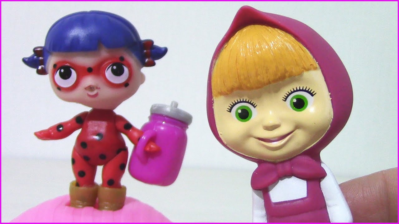 Маша как Мама ЛЕДИ БАГ Кукла ЛОЛ купается Мультики с игрушками для детей